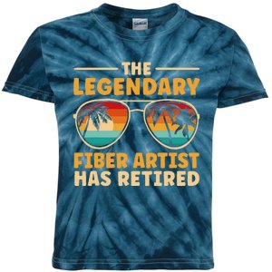 Retired Fiber Artist Retirement Kids Tie-Dye T-Shirt