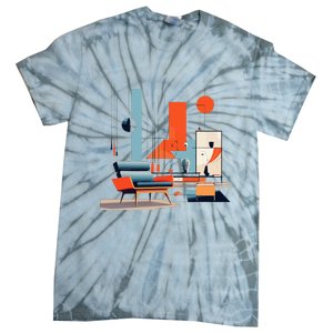 Retro Furnishings Abstract Furniture Mid Century Modern Tie-Dye T-Shirt