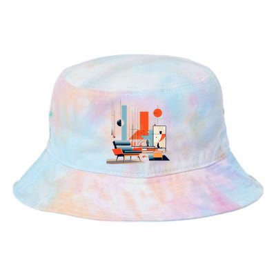 Retro Furnishings Abstract Furniture Mid Century Modern Tie Dye Newport Bucket Hat