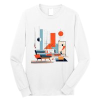 Retro Furnishings Abstract Furniture Mid Century Modern Long Sleeve Shirt