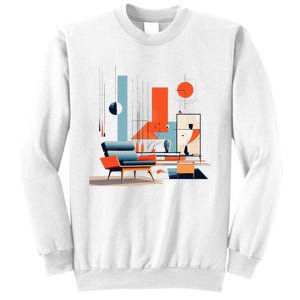 Retro Furnishings Abstract Furniture Mid Century Modern Sweatshirt