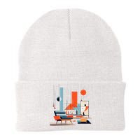 Retro Furnishings Abstract Furniture Mid Century Modern Knit Cap Winter Beanie