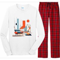 Retro Furnishings Abstract Furniture Mid Century Modern Long Sleeve Pajama Set