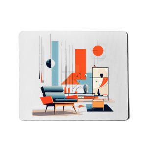 Retro Furnishings Abstract Furniture Mid Century Modern Mousepad