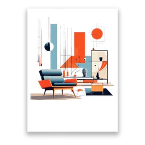 Retro Furnishings Abstract Furniture Mid Century Modern Poster