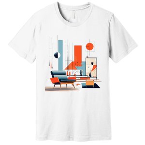 Retro Furnishings Abstract Furniture Mid Century Modern Premium T-Shirt