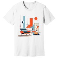 Retro Furnishings Abstract Furniture Mid Century Modern Premium T-Shirt