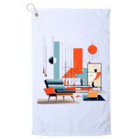 Retro Furnishings Abstract Furniture Mid Century Modern Platinum Collection Golf Towel