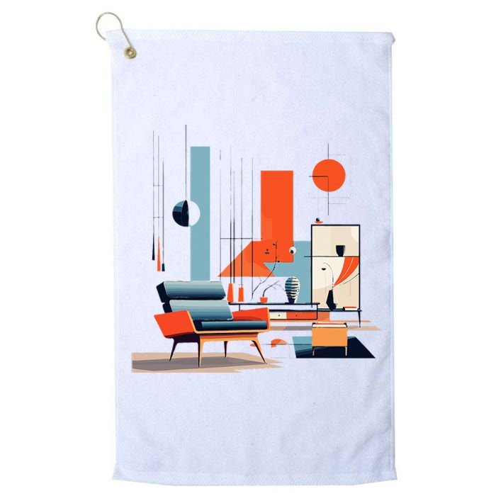 Retro Furnishings Abstract Furniture Mid Century Modern Platinum Collection Golf Towel