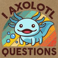 Retro Funny Axolotl I Axolotl Questions Cute Axolotl Cotton Canvas Backpack