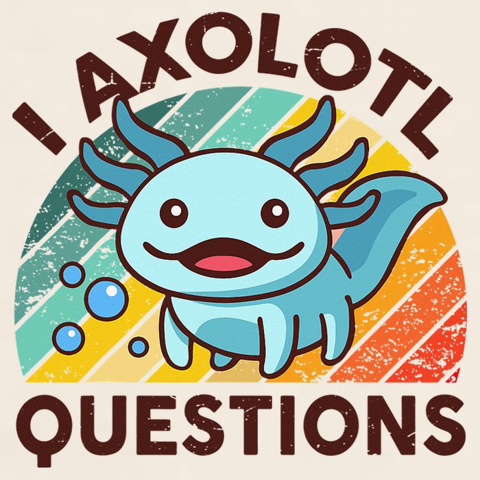 Retro Funny Axolotl I Axolotl Questions Cute Axolotl Garment-Dyed Women's Muscle Tee