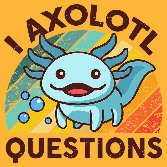 Retro Funny Axolotl I Axolotl Questions Cute Axolotl Pom Pom 12in Knit Beanie