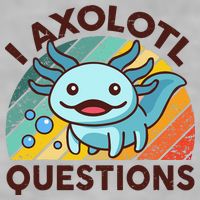 Retro Funny Axolotl I Axolotl Questions Cute Axolotl Ladies PosiCharge Tri-Blend Wicking Tank