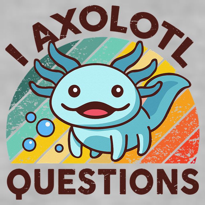 Retro Funny Axolotl I Axolotl Questions Cute Axolotl Ladies PosiCharge Tri-Blend Wicking Tank