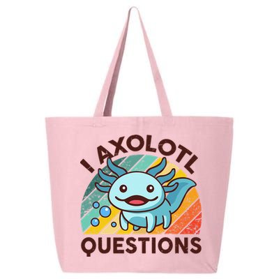 Retro Funny Axolotl I Axolotl Questions Cute Axolotl 25L Jumbo Tote