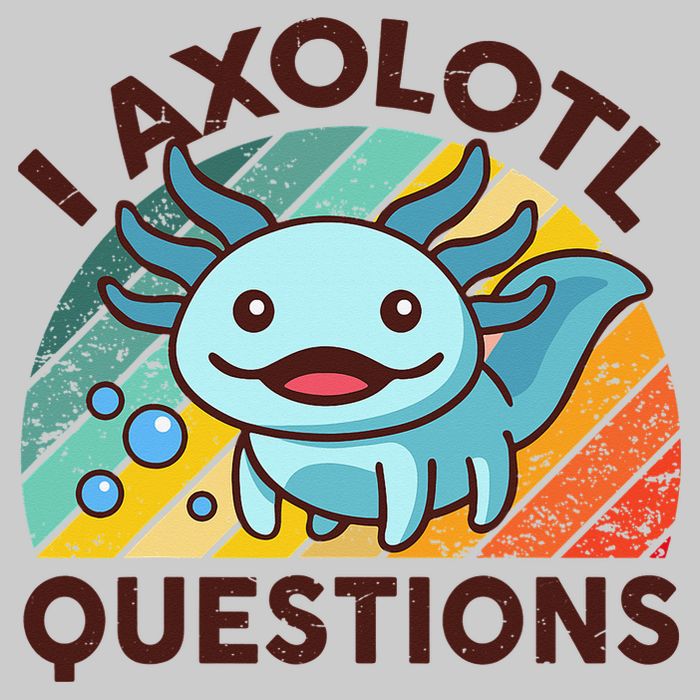 Retro Funny Axolotl I Axolotl Questions Cute Axolotl Tie-Dye T-Shirt