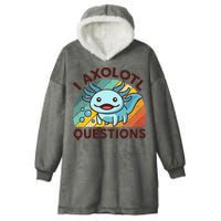 Retro Funny Axolotl I Axolotl Questions Cute Axolotl Hooded Wearable Blanket