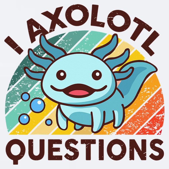 Retro Funny Axolotl I Axolotl Questions Cute Axolotl Sueded Cloud Jersey T-Shirt