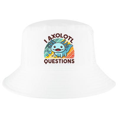 Retro Funny Axolotl I Axolotl Questions Cute Axolotl Cool Comfort Performance Bucket Hat