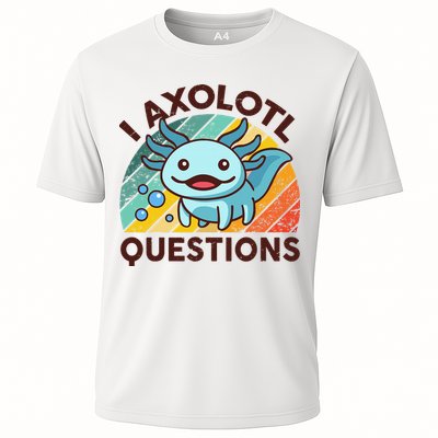 Retro Funny Axolotl I Axolotl Questions Cute Axolotl Performance Shirt