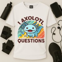 Retro Funny Axolotl I Axolotl Questions Cute Axolotl Performance Shirt