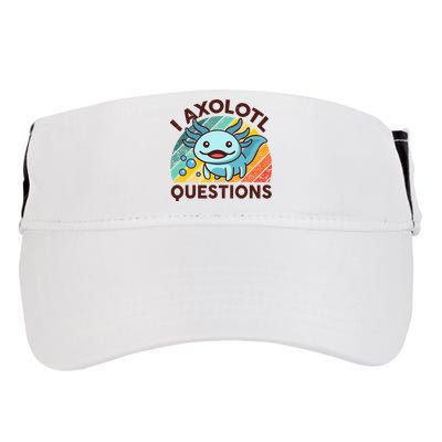 Retro Funny Axolotl I Axolotl Questions Cute Axolotl Adult Drive Performance Visor