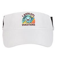 Retro Funny Axolotl I Axolotl Questions Cute Axolotl Adult Drive Performance Visor