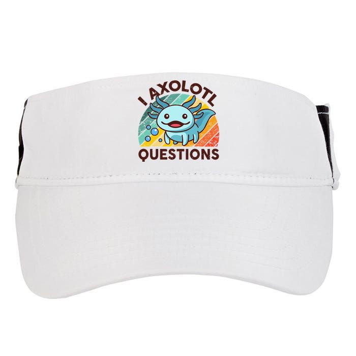 Retro Funny Axolotl I Axolotl Questions Cute Axolotl Adult Drive Performance Visor