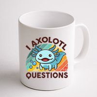 Retro Funny Axolotl I Axolotl Questions Cute Axolotl Mug