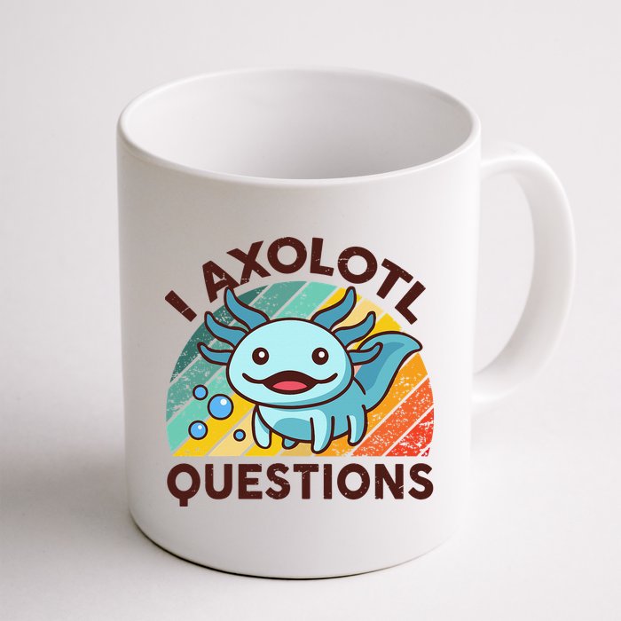 Retro Funny Axolotl I Axolotl Questions Cute Axolotl Mug