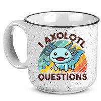 Retro Funny Axolotl I Axolotl Questions Cute Axolotl 15oz Campfire Ceramic Mug