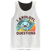 Retro Funny Axolotl I Axolotl Questions Cute Axolotl Mesh Reversible Basketball Jersey Tank