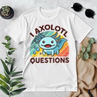 Retro Funny Axolotl I Axolotl Questions Cute Axolotl Premium T-Shirt