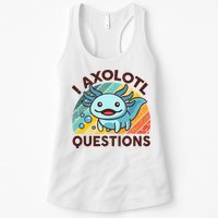 Retro Funny Axolotl I Axolotl Questions Cute Axolotl Womens Tank Top