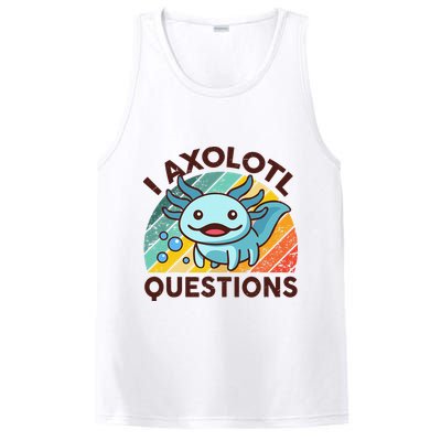 Retro Funny Axolotl I Axolotl Questions Cute Axolotl PosiCharge Competitor Tank