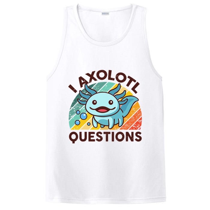 Retro Funny Axolotl I Axolotl Questions Cute Axolotl PosiCharge Competitor Tank