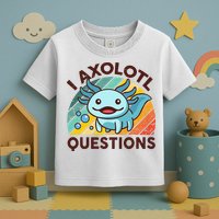 Retro Funny Axolotl I Axolotl Questions Cute Axolotl Toddler T-Shirt