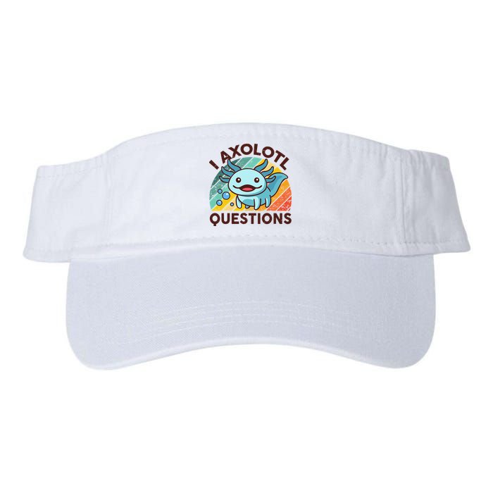 Retro Funny Axolotl I Axolotl Questions Cute Axolotl Visor