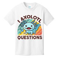 Retro Funny Axolotl I Axolotl Questions Cute Axolotl Kids T-Shirt