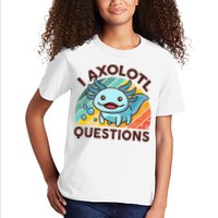 Retro Funny Axolotl I Axolotl Questions Cute Axolotl Kids T-Shirt