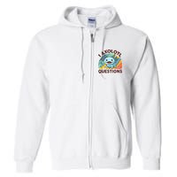 Retro Funny Axolotl I Axolotl Questions Cute Axolotl Full Zip Hoodie