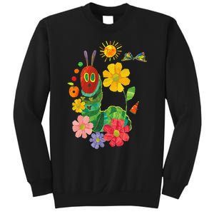 Retro Flowers And Hungry Caterpillar Teacher Kindergarten Sweatshirt