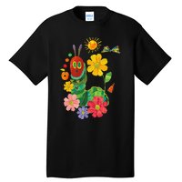 Retro Flowers And Hungry Caterpillar Teacher Kindergarten Tall T-Shirt