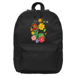 Retro Flowers And Hungry Caterpillar Teacher Kindergarten 16 in Basic Backpack