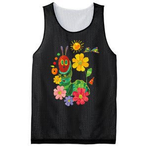 Retro Flowers And Hungry Caterpillar Teacher Kindergarten Mesh Reversible Basketball Jersey Tank