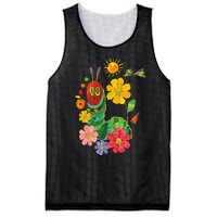 Retro Flowers And Hungry Caterpillar Teacher Kindergarten Mesh Reversible Basketball Jersey Tank