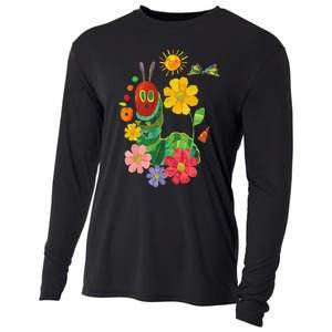 Retro Flowers And Hungry Caterpillar Teacher Kindergarten Cooling Performance Long Sleeve Crew