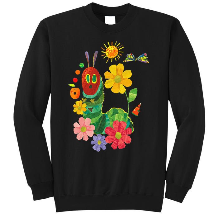 Retro Flowers And Hungry Caterpillar Teacher Kindergarten Tall Sweatshirt