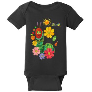 Retro Flowers And Hungry Caterpillar Teacher Kindergarten Baby Bodysuit