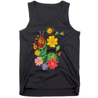 Retro Flowers And Hungry Caterpillar Teacher Kindergarten Tank Top